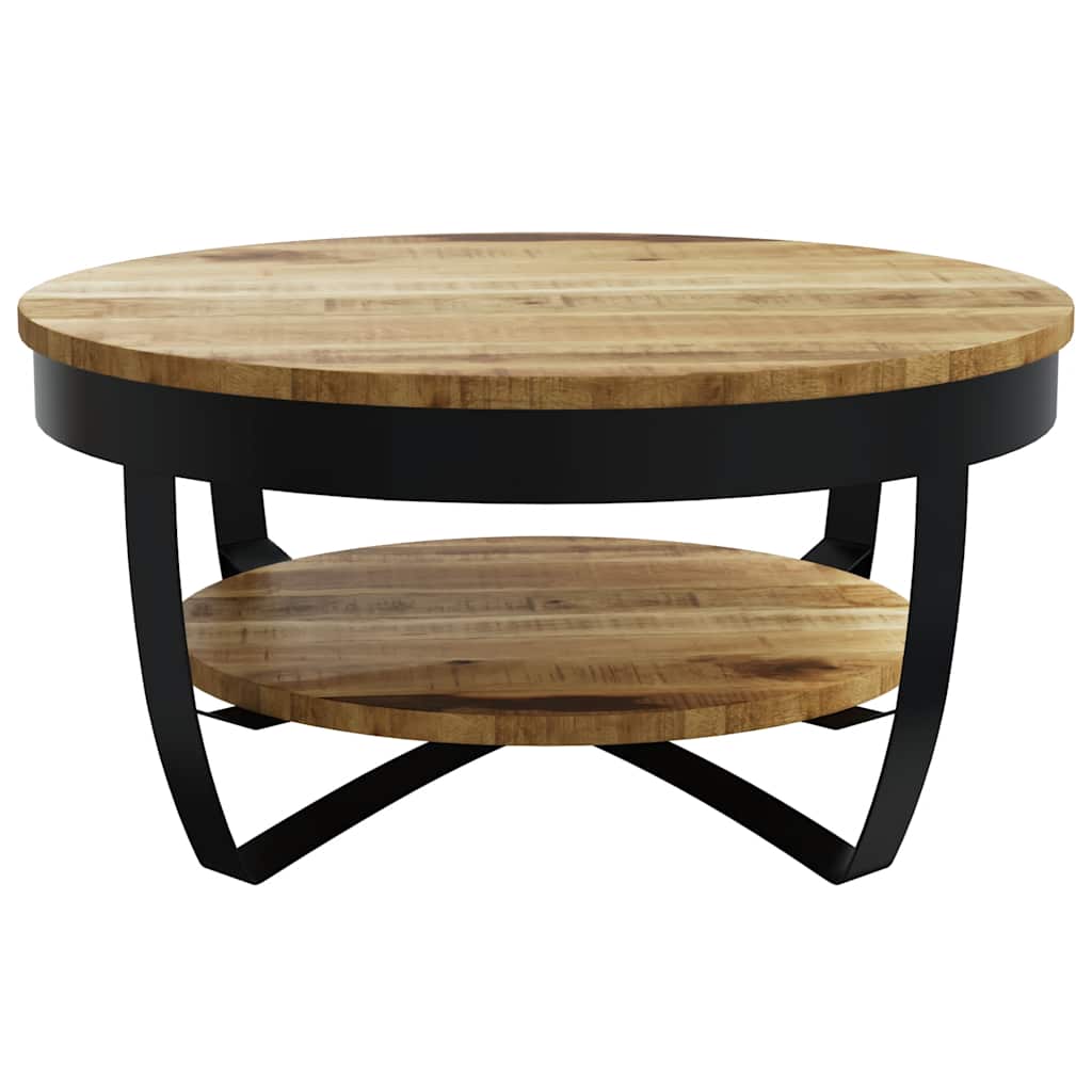 vidaXL Couchtisch Raues Massives Mangoholz 65x32 cm