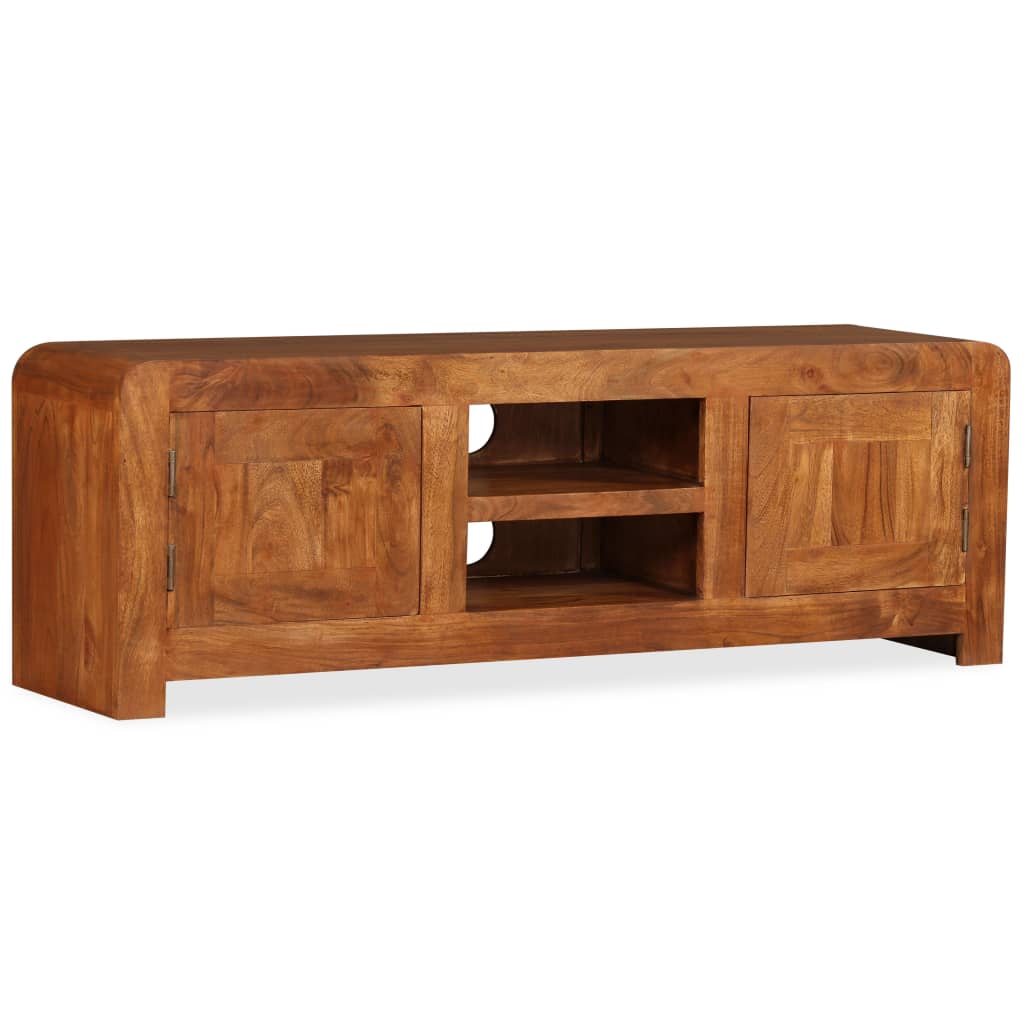 vidaXL TV-Schrank Massivholz mit Honigfarbenem Finish 120x30x40 cm