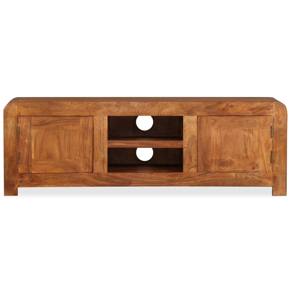 vidaXL TV-Schrank Massivholz mit Honigfarbenem Finish 120x30x40 cm