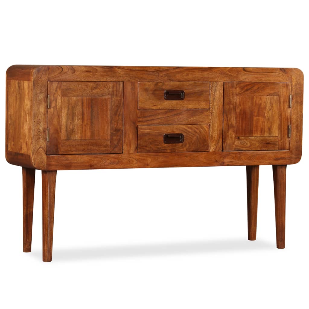 vidaXL Sideboard Massivholz mit Honigfarbenem Finish 120x30x75 cm
