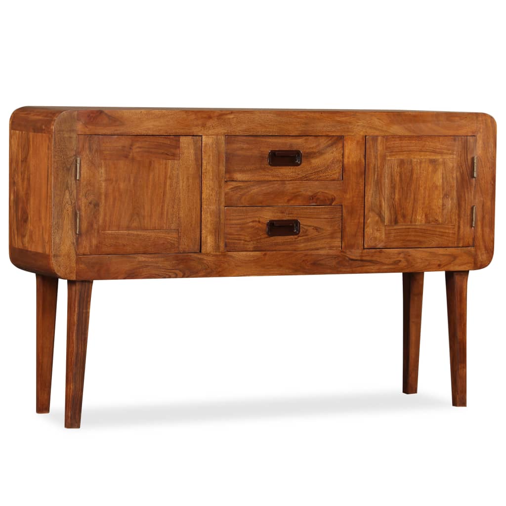 vidaXL Sideboard Massivholz mit Honigfarbenem Finish 120x30x75 cm