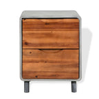 vidaXL Nachttisch Beton Massivholz Akazie 40x30x50 cm