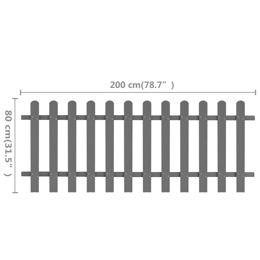vidaXL Lattenzaun WPC 200x80 cm