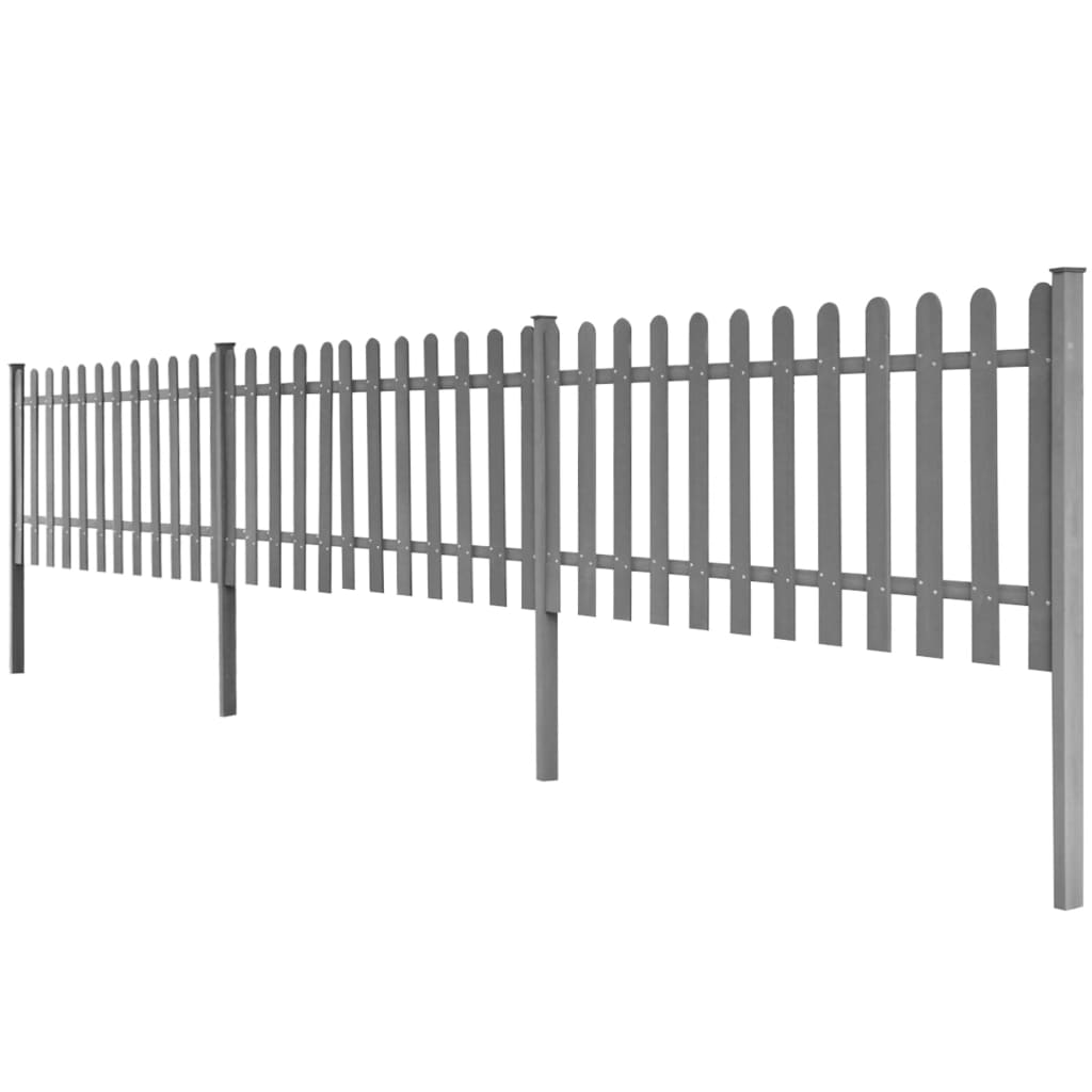 vidaXL Lattenzaun mit Pfosten 3 Stk. WPC 600x60 cm