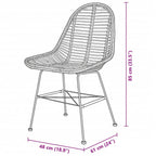 vidaXL Esszimmerstühle 4 Stk. Natur Rattan
