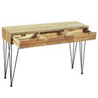 vidaXL Konsolentisch 120 x 35 x 76 cm Teak Massiv