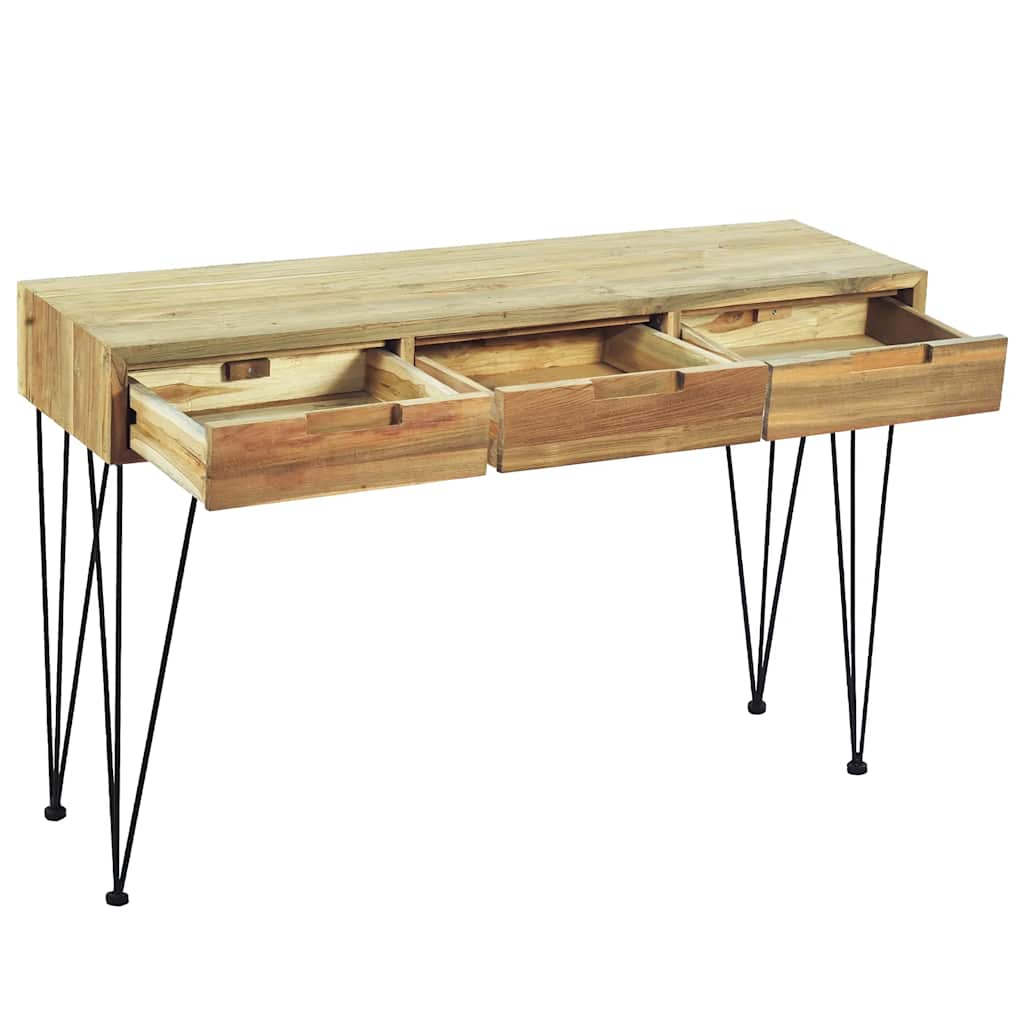 vidaXL Konsolentisch 120 x 35 x 76 cm Teak Massiv