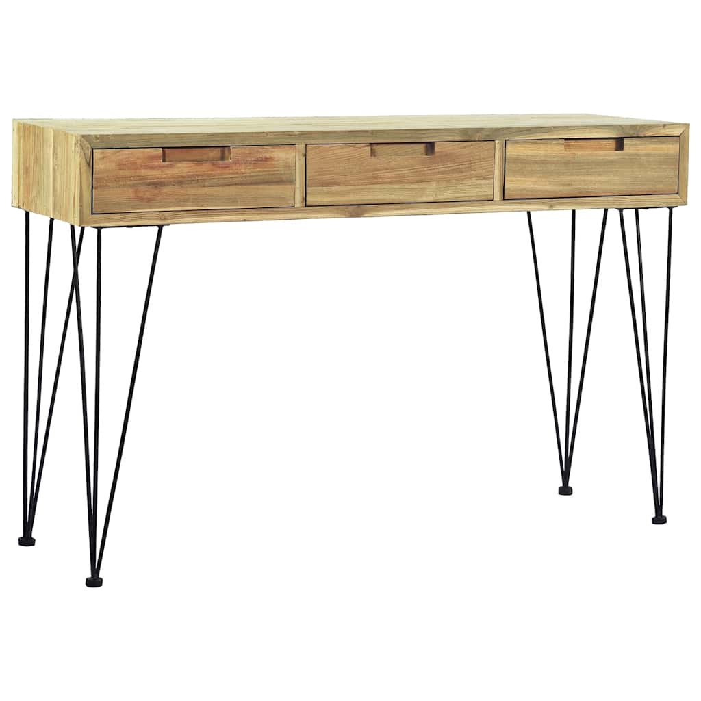 vidaXL Konsolentisch 120 x 35 x 76 cm Teak Massiv