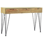 vidaXL Konsolentisch 120 x 35 x 76 cm Teak Massiv