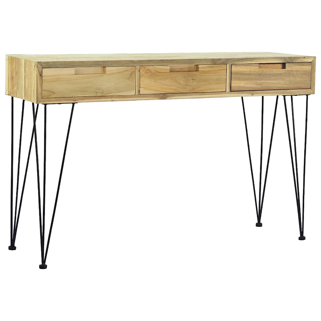 vidaXL Konsolentisch 120 x 35 x 76 cm Teak Massiv