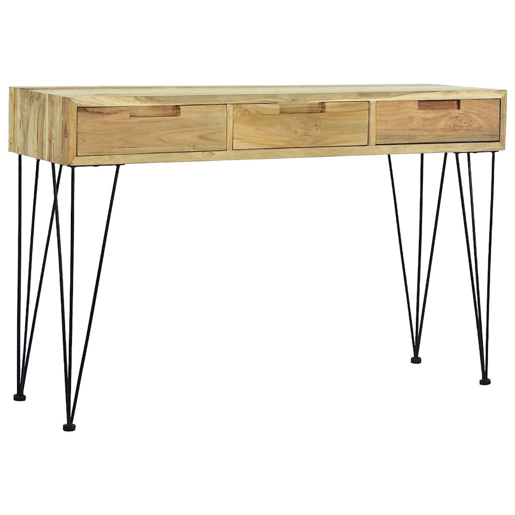 vidaXL Konsolentisch 120 x 35 x 76 cm Teak Massiv