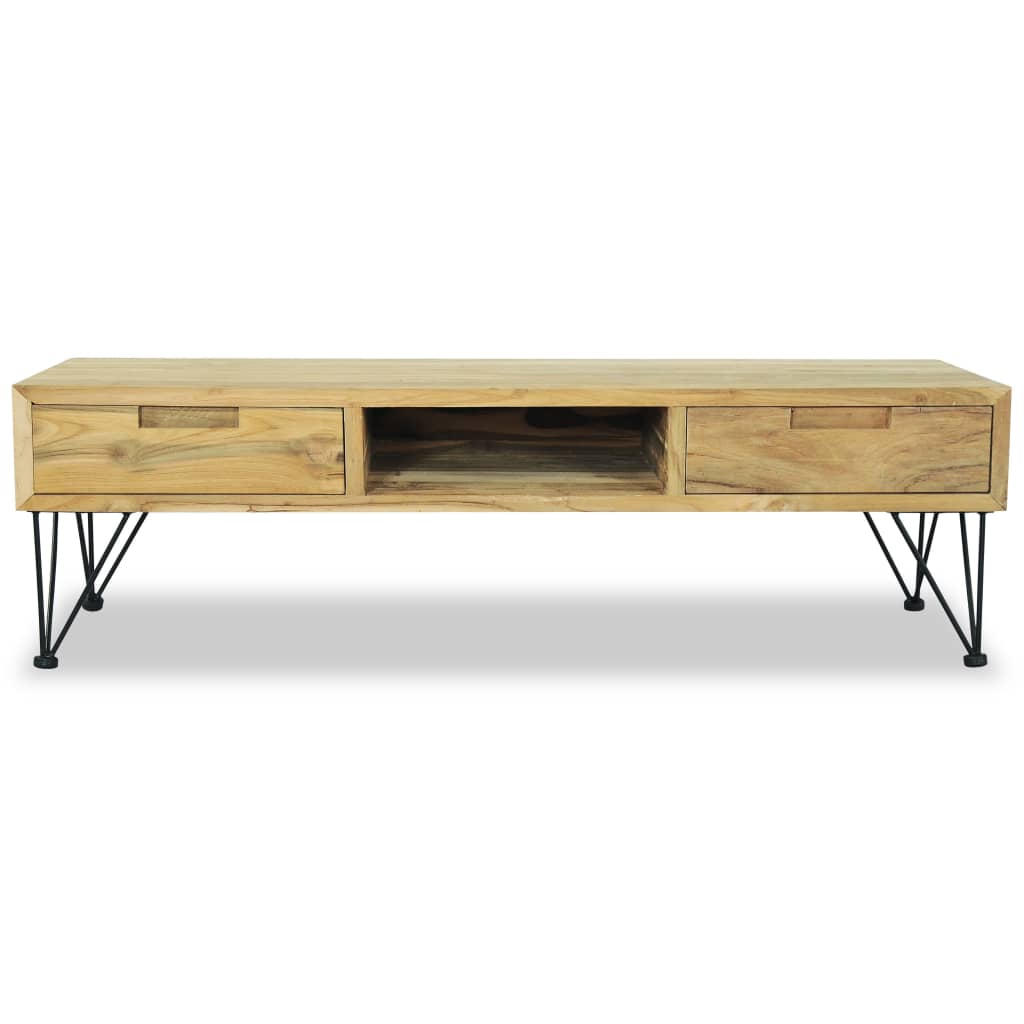 vidaXL TV-Schrank 120 x 35 x 35 cm Teak Massiv