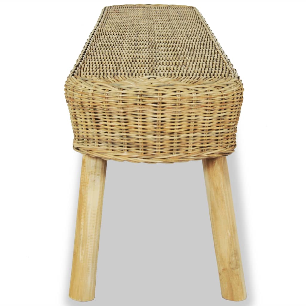 vidaXL Flurbank 110 x 35 x 45 cm Rattan Natur