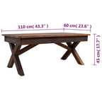 vidaXL Couchtisch Gemischtes Altholz 110x60x45 cm