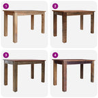 vidaXL Esstisch Massives Mahagoniholz 120x60x77 cm
