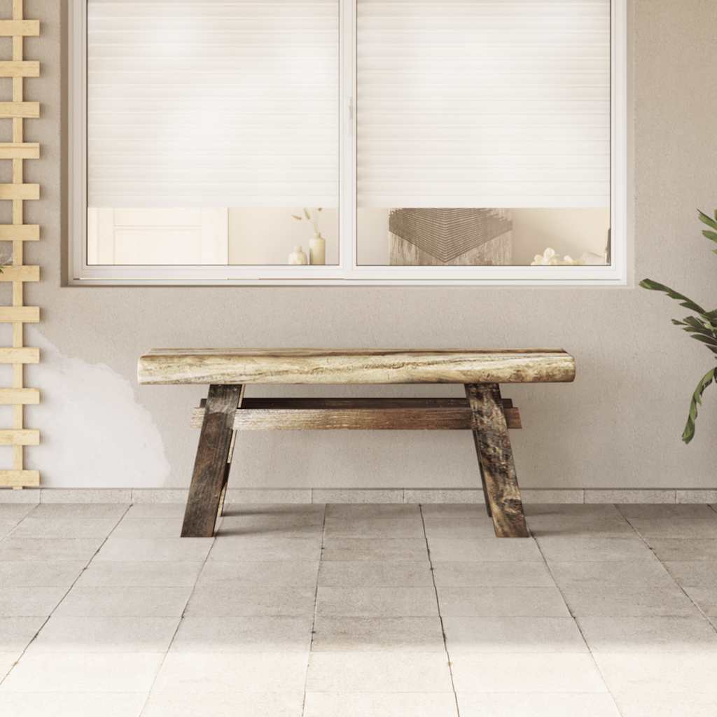 vidaXL Bank Gemischtes Altholz und Massivholz Teak 100x28x43 cm