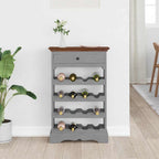 vidaXL Weinregal Massives Mahagoniholz 55x23x85 cm