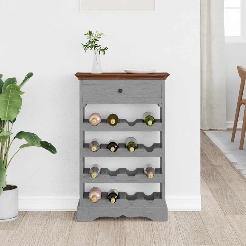 vidaXL Weinregal Massives Mahagoniholz 55x23x85 cm