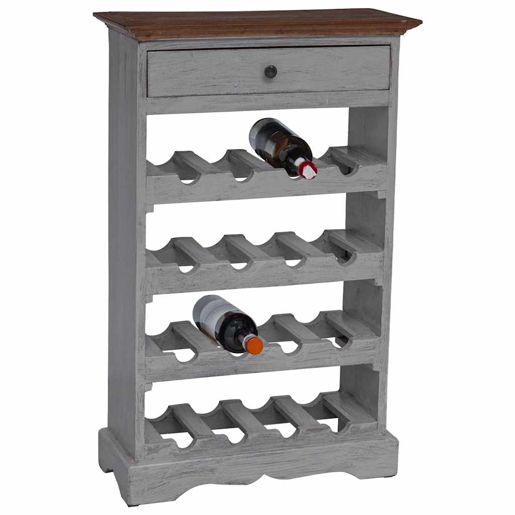 vidaXL Weinregal Massives Mahagoniholz 55x23x85 cm