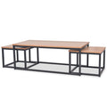 vidaXL 3-tlg. Couchtisch-Set Eschenholz