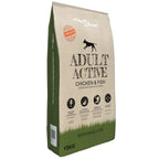 vidaXL Trockenfutter für Hunde Adult Active Chicken & Fish 15 kg