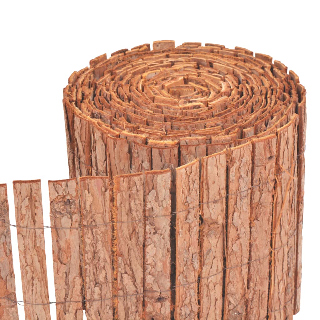 vidaXL Gartenzaun Rinde 1000×30 cm