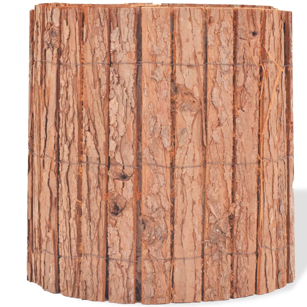 vidaXL Gartenzaun Rinde 1000×30 cm