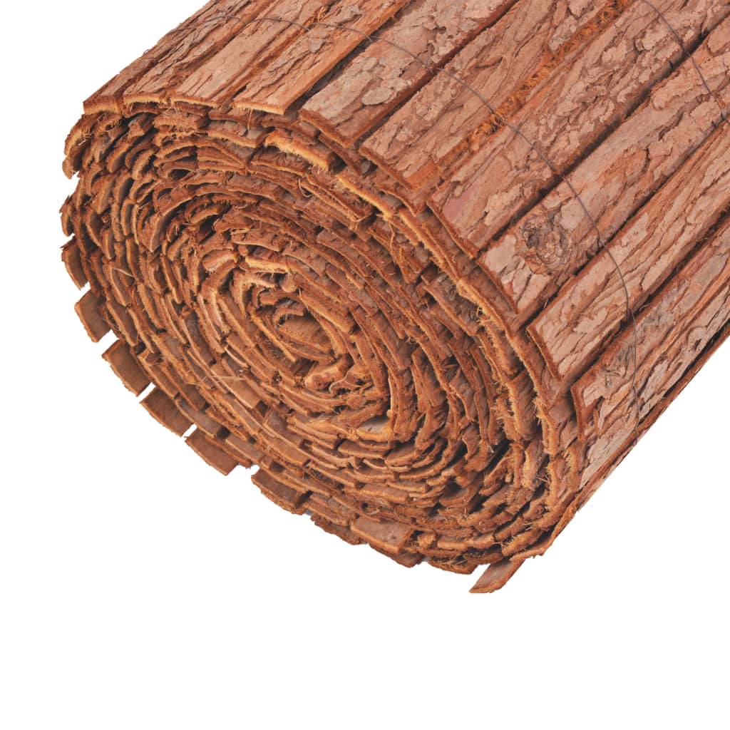 vidaXL Gartenzaun Rinde 1000×30 cm