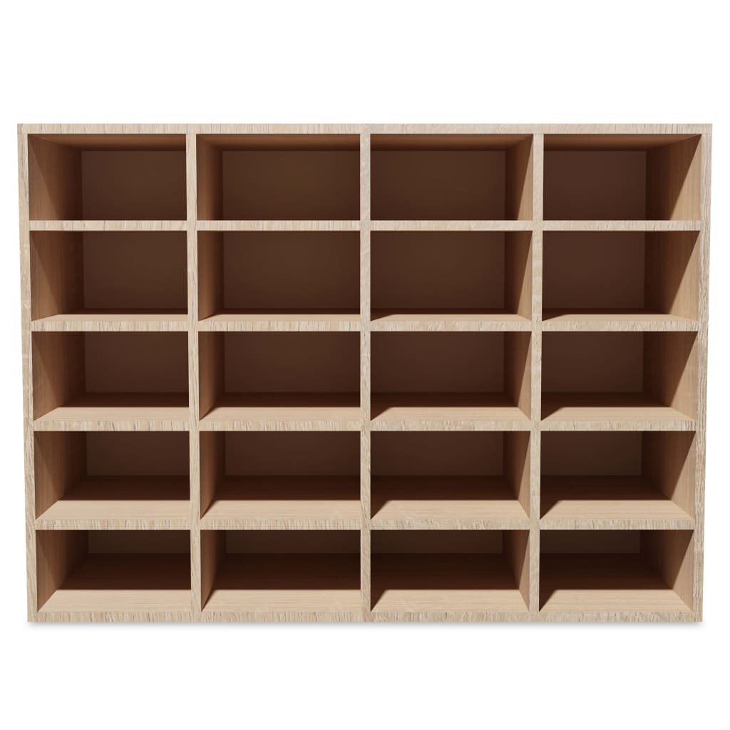 vidaXL Schuhregal Holzwerkstoff 92x30x67,5 cm Eichen-Optik
