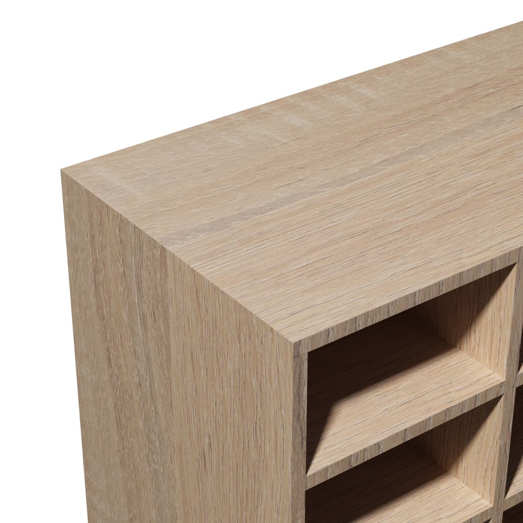 vidaXL Schuhregal Holzwerkstoff 92x30x67,5 cm Eichen-Optik