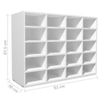 vidaXL Schuhregal Holzwerkstoff 92x30x67,5 cm Weiß