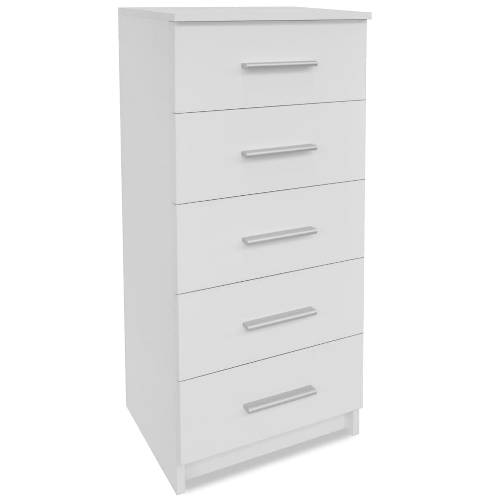 vidaXL Hochkommode Holzwerkstoff 41x35x106 cm Weiß