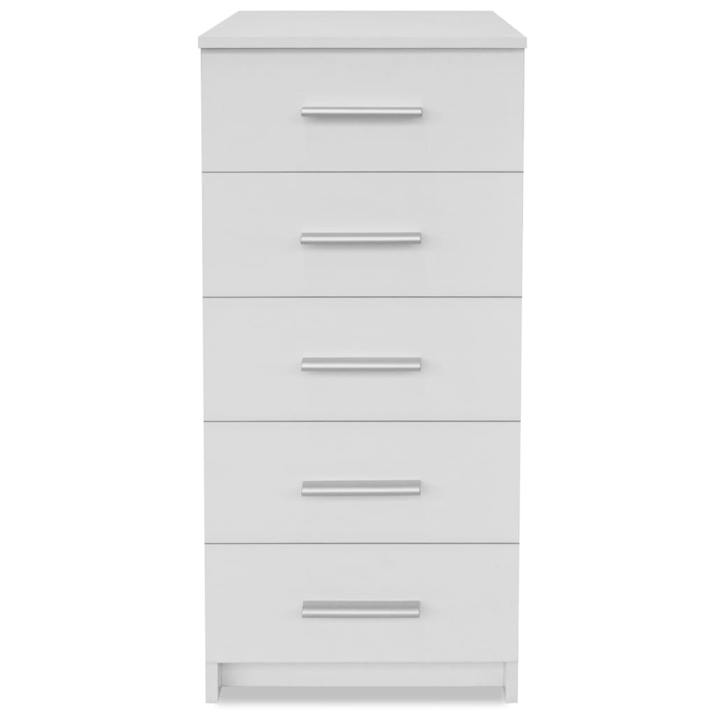 vidaXL Hochkommode Holzwerkstoff 41x35x106 cm Weiß