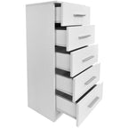 vidaXL Hochkommode Holzwerkstoff 41x35x106 cm Weiß