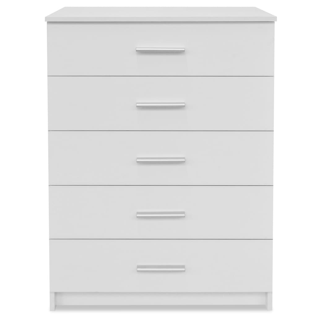 vidaXL Schubladenschrank Holzwerkstoff 71x35x106 cm Weiß