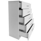 vidaXL Schubladenschrank Holzwerkstoff 71x35x106 cm Weiß