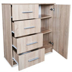vidaXL Kommode Holzwerkstoff 79x35x88 cm Eiche-Optik