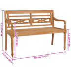 vidaXL Batavia-Sitzbank 120 cm Teak