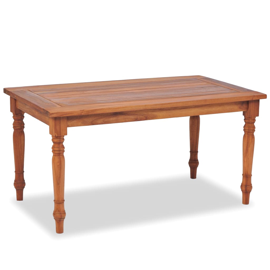 vidaXL 4-tlg. Garten-Lounge-Set mit Auflagen Massivholz Teak
