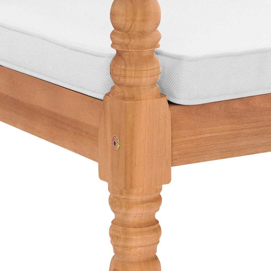 vidaXL Batavia-Stühle 2 Stk. mit Polstern Massivholz Teak