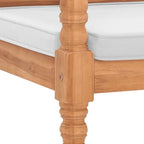 vidaXL Batavia Gartenbank mit Polstern 120 cm Teak