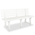 vidaXL Gartenbank 145,5 cm Kunststoff Weiß