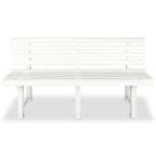 vidaXL Gartenbank 145,5 cm Kunststoff Weiß