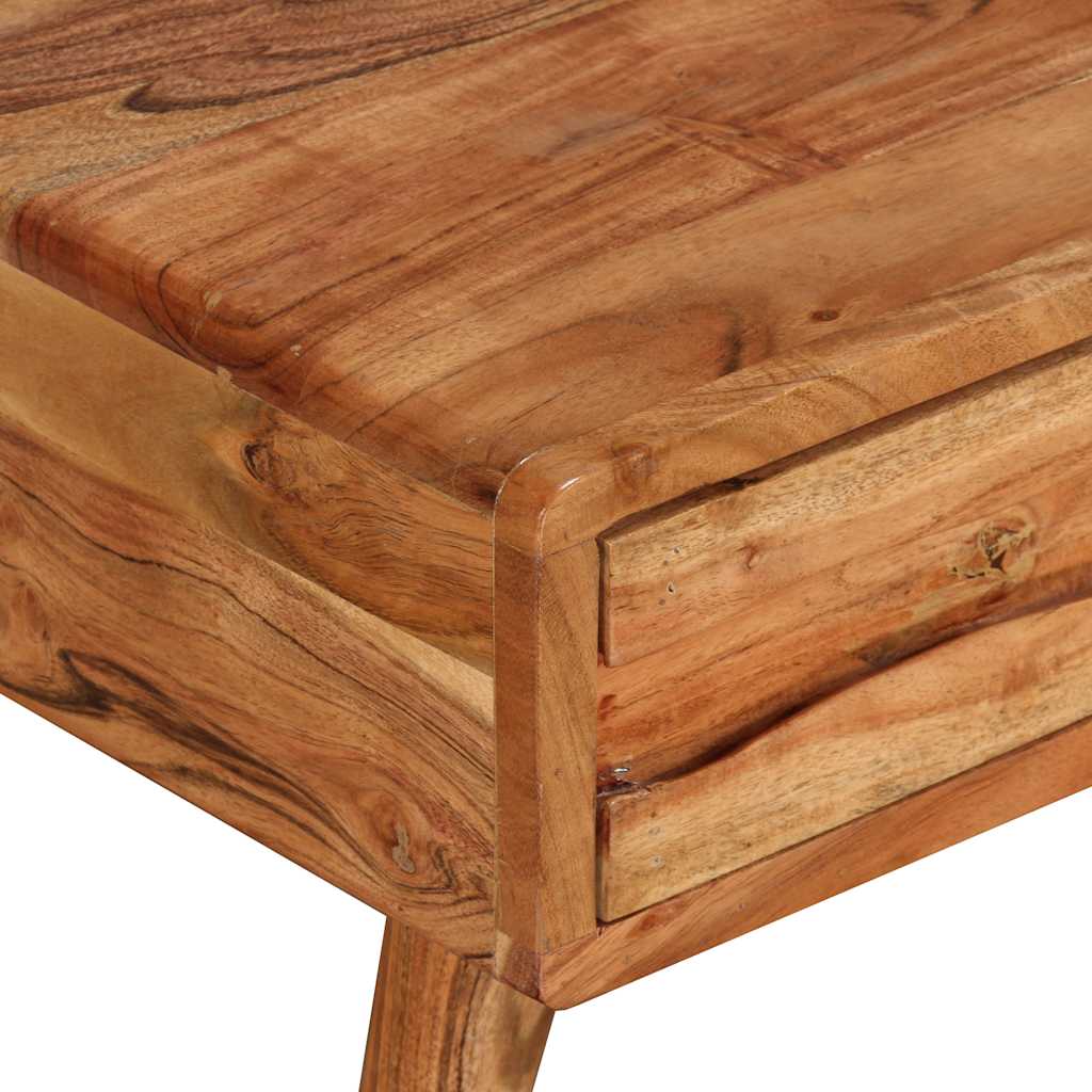 vidaXL Couchtisch mit Schublade Massivholz Geschnitzt 100x50x40 cm
