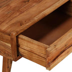 vidaXL Couchtisch mit Schublade Massivholz Geschnitzt 100x50x40 cm