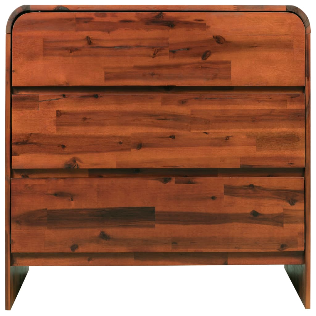 vidaXL Schubladenschrank Akazienholz Massiv 90 x 37 x 75 cm