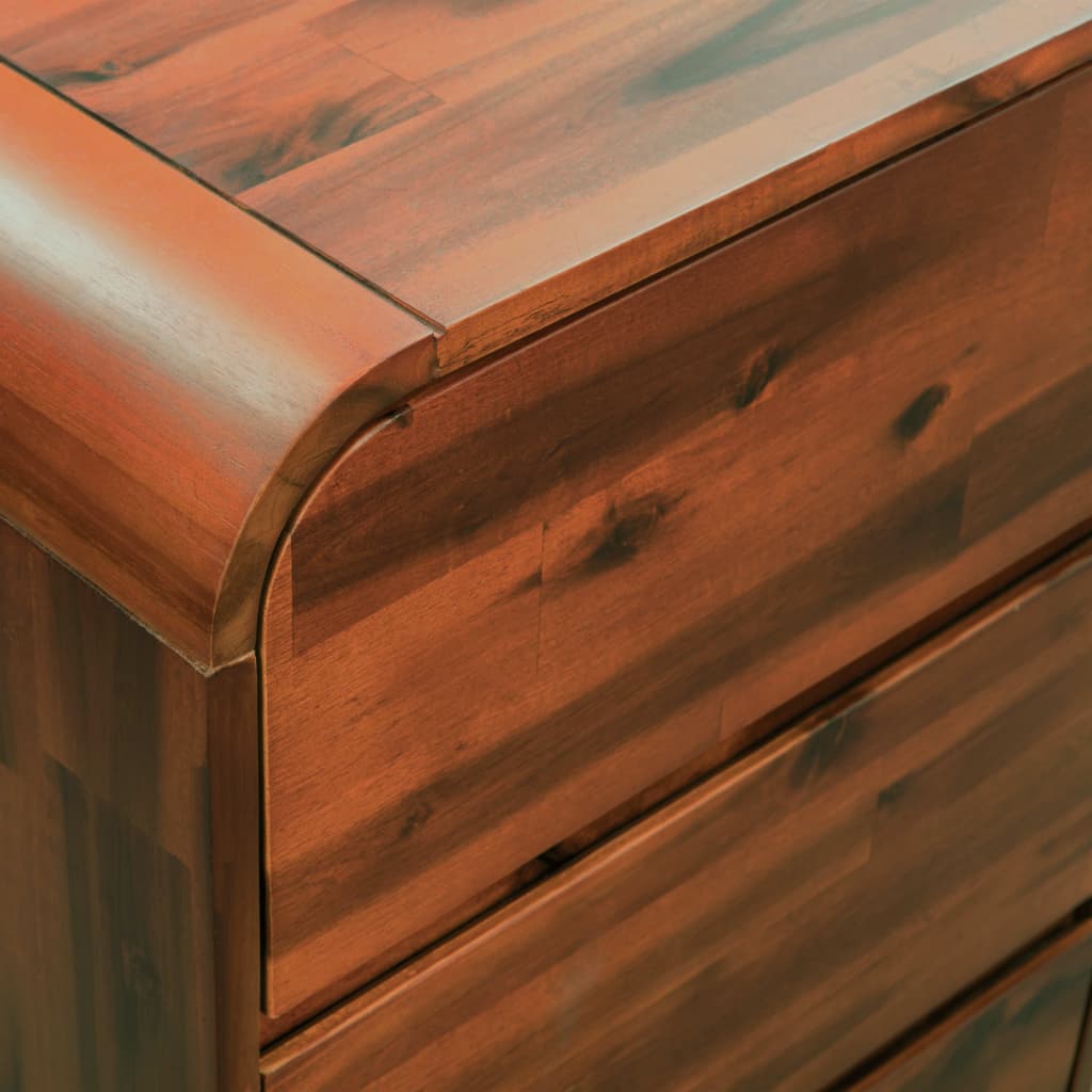 vidaXL Schubladenschrank Akazienholz Massiv 90 x 37 x 75 cm