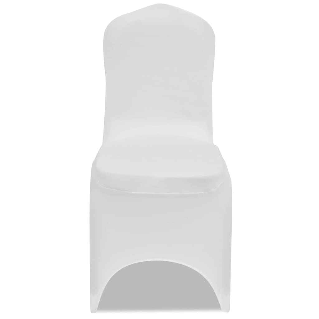 vidaXL Stretch-Stuhlhussen 100 Stk. Weiß