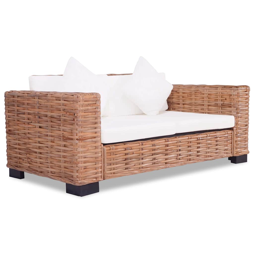 vidaXL Sofa-Set 15-tlg. Natur Rattan