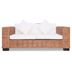 vidaXL Sofa-Set 15-tlg. Natur Rattan
